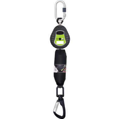 Retractable device in 2 m fabric with carabiner