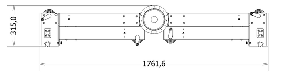 H-shaped support base for the"HUNG LIGH"fall arrester