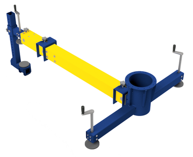 Base di supporto con morsa per il dispositivo anticaduta "HUNG LIGHT"