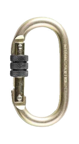 Oval steel carabiner