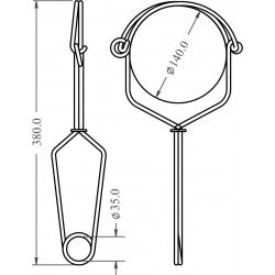 Mooring hook 140 mm