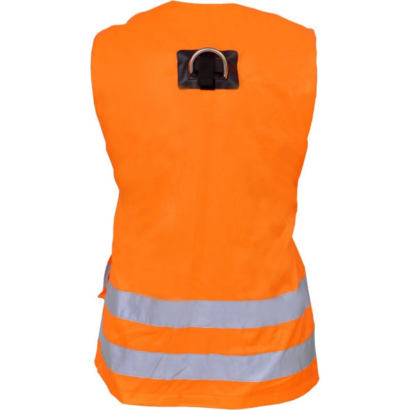High visibility vest with harness