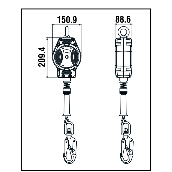 Vertical retractable atex 7 mt