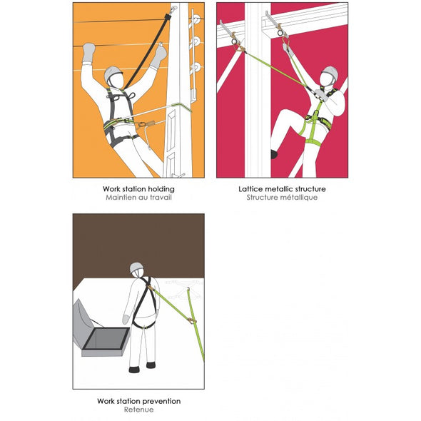 2-point harness with positioning belt