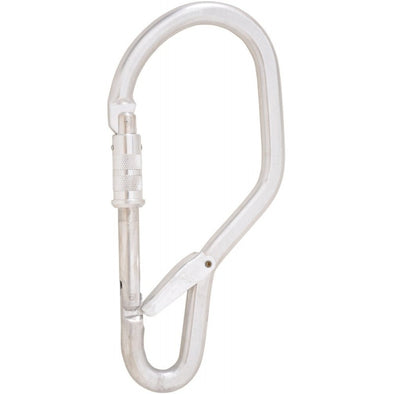 Self locking aluminum carabiner