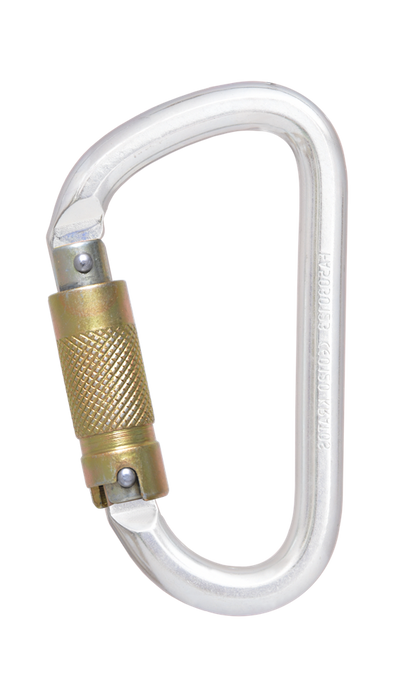 Steel twist lock carabiner