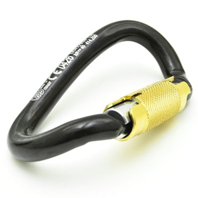 Self-locking ovalone carabiner