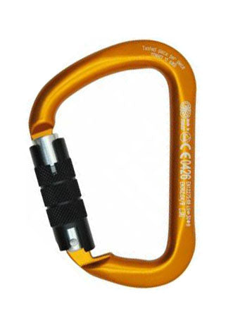 Wide opening aluminum alloy carabiner