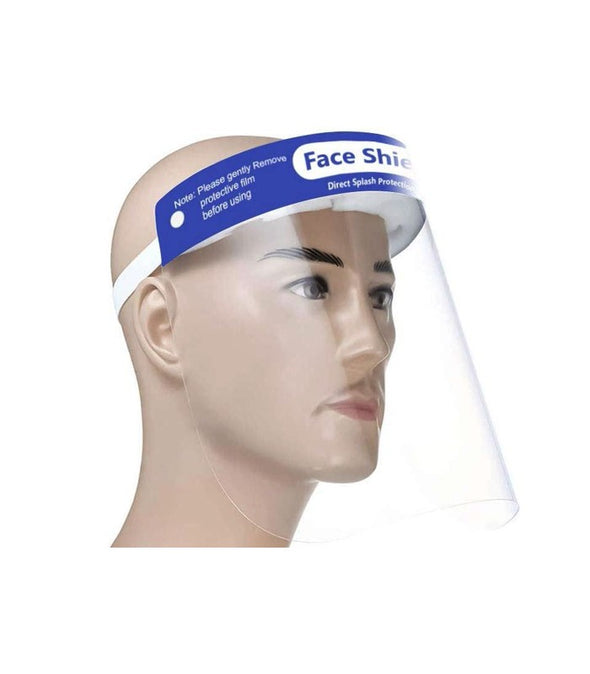 Facial protective visor in plastic 33x22 cm