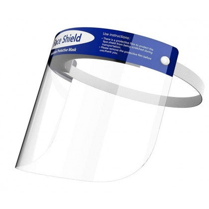 Facial protective visor in plastic 33x22 cm